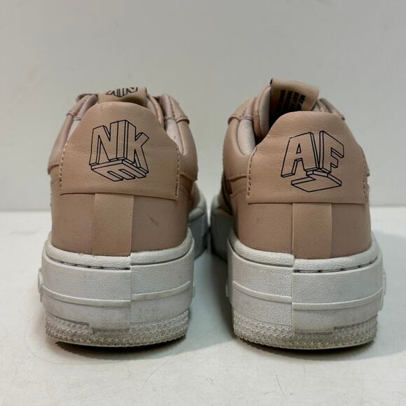 VERY GOOD Nike Women’s Air Force 1 Pixel “Particle Beige” Pink Platform 5 - Picture 6 of 10